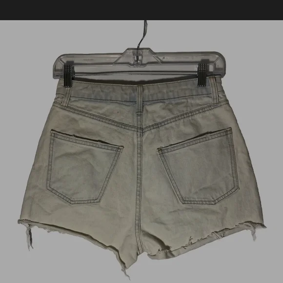 Wild Fable Jean Shorts Yello and Orange Distressed Hem - Picture 3 of 4